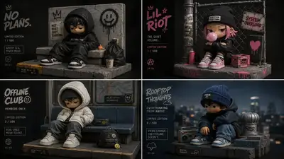 Prompt de Diorama de Jouet de Designer en Vinyle Urbain