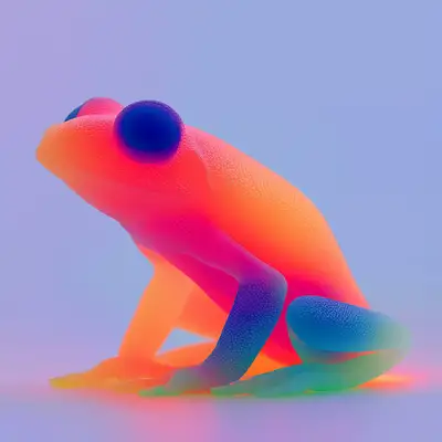 Perereca neon holográfica ultravioleta