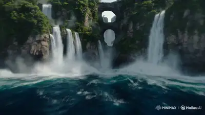 电影级海洋上升文字特效