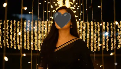 Cinematic Diwali Portrait with Bokeh Lights