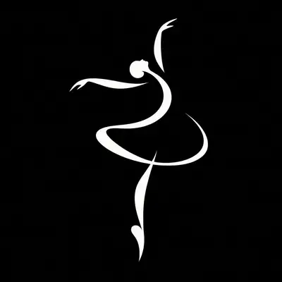 Minimalist Ballet Dancer Lines