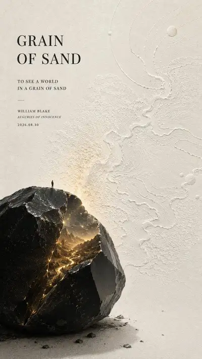 Póster de arte minimalista inspirado en una cita literaria