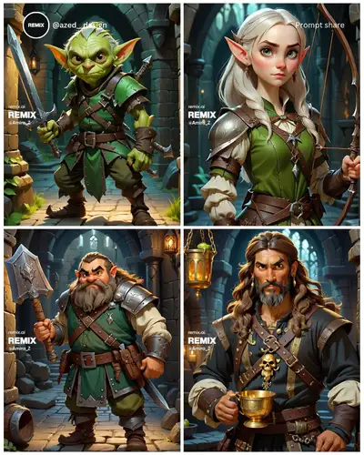 Medieval Fantasy Character Prompt Template