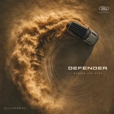 Land Rover Defender Rainforest Mud-Sprint Advertising Poster