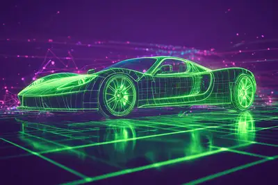 Neon Synthwave Hologram Prompt