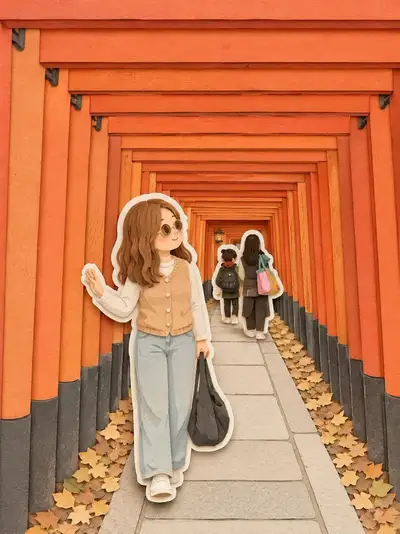 Osaka Castle Paper Diorama Style