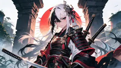 Fierce Anime Samurai Warrior Key Visual