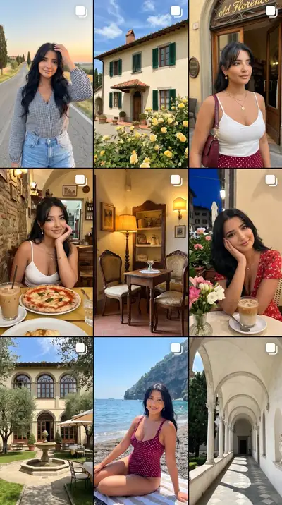 Italian Summer Instagram Photo Grid Prompt