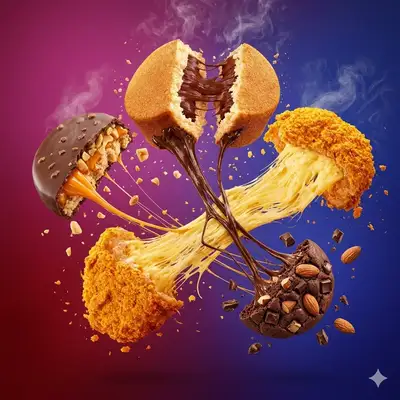 Dynamic Food Explosion Product Photography Prompt
