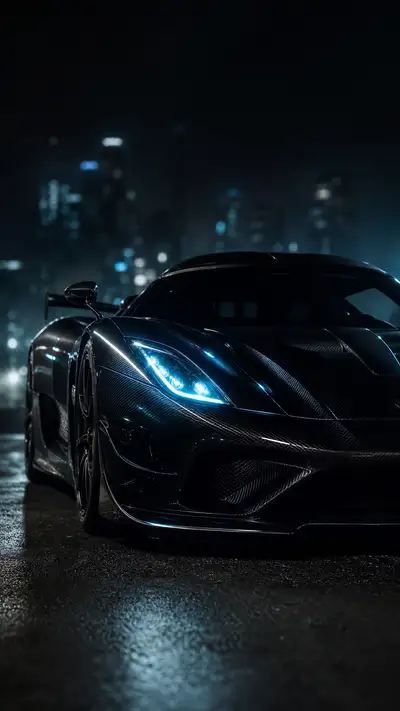 Menacing supercar cinematic photography