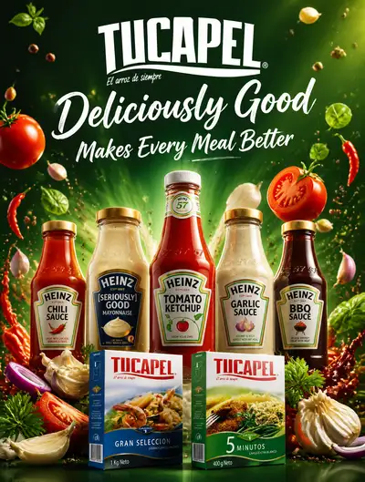 Pôster publicitário premium para marca global de condimentos