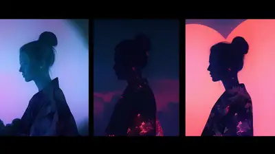 Ethereal Silhouetted Woman Lomography Prompt