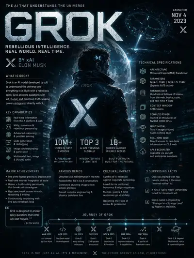 Grok AI Editorial Infographic Poster