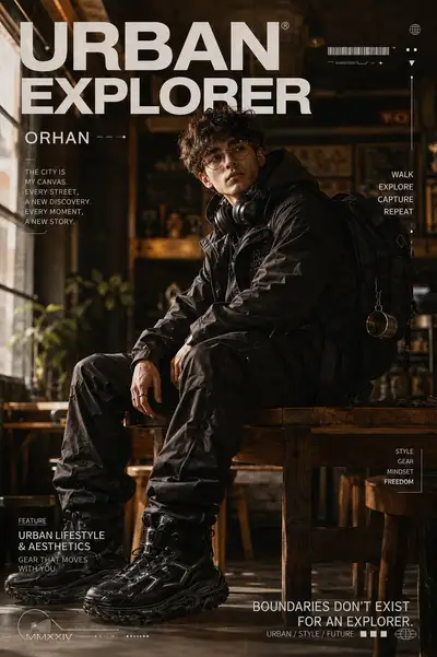 Stadtentdecker-Streetwear-Magazincover-Porträt