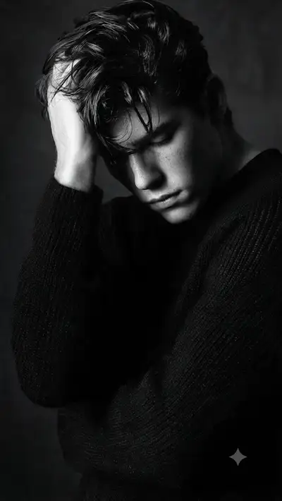 Black and White Introspective Studio Portrait Series