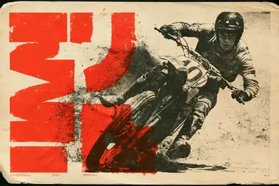 Vintage-Lithografie-Poster im Stil der 1960er (Vorlage)