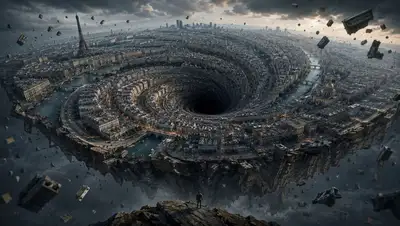 Trippy City Singularity Video Prompt