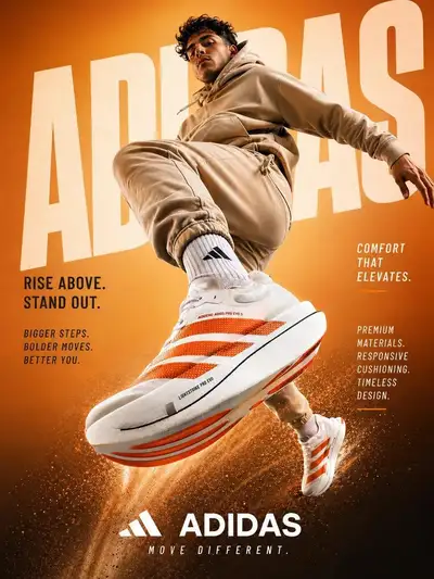 Explosive jump sneaker sportswear advertisement
