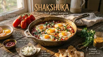 Golden hour hero food photo styled with scattered ingredients