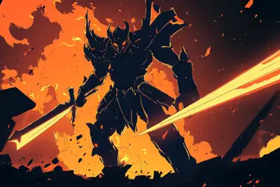 Epic Cel-Shaded Showdown Illustration Prompt
