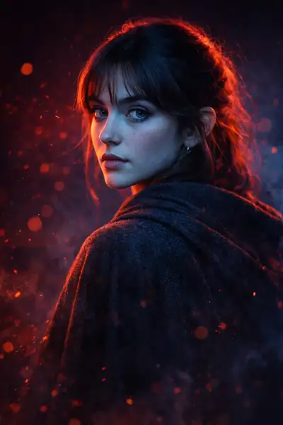 Cinematic Medieval Portrait with Dual-Tone Lighting
