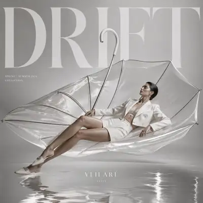 High-Fashion Editorial Umbrella Ad