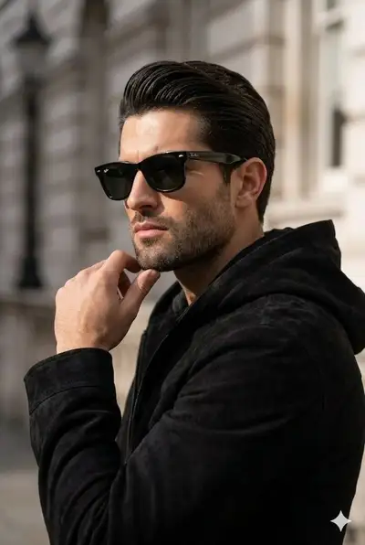 Cinematic Portrait of Young Man in Sunglasses