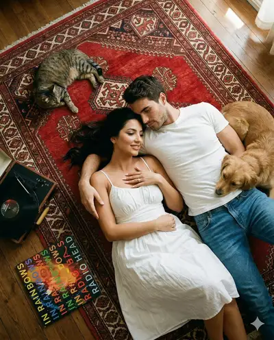 Cinematic Couple Top-View Image Generation Prompt