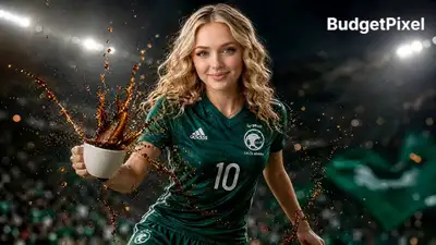 Frozen-Time Cinematic Football Uniform Pour