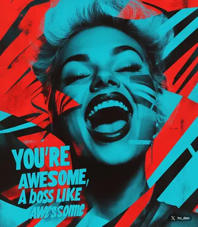 Duotone Poster - Mosaic Word Art