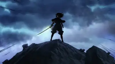 Swordswoman on Shattered Mountain