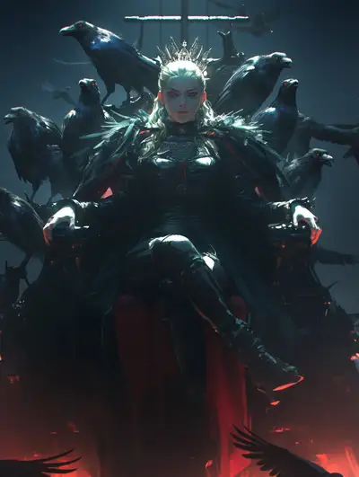 Russian Queen on Crows - Midjourney Prompt