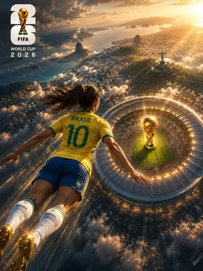 Ultra-Cinematic FIFA World Cup 2026 Fantasy Poster