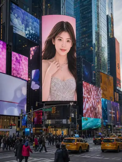 Times Square Billboard Portrait