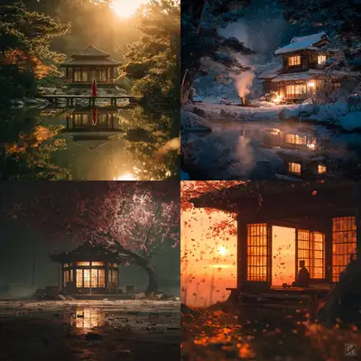 Japanese Tea House AI Art Prompt