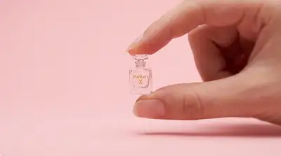 Macro product photography template held between fingers