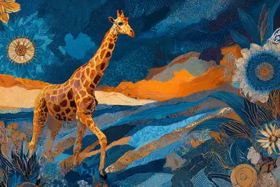 Kaleidoscopic Safari Panorama Prompt