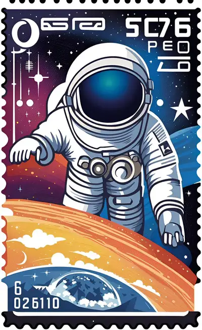 Cultural Heritage Mosaic Stamp Design