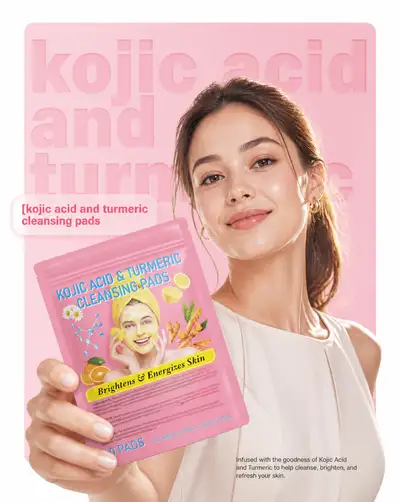 Photorealistic skincare product campaign poster template