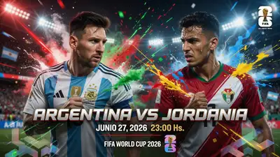 Argentina vs Jordan World Cup Match Poster