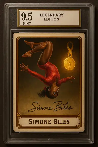 Legendäre Sammelkarte von Simone Biles