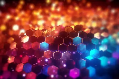 Fondo Surrealista Épico de Hexágonos Fractales