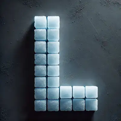 Aerial Minimalist Ice Letter Art