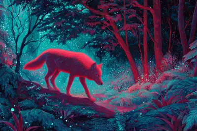 Bioluminescent Forest Reverie