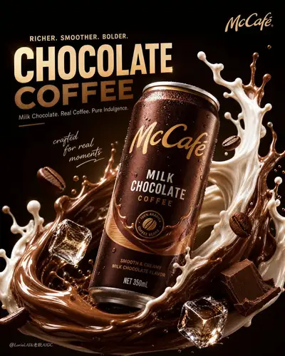 Ultra-Premium McCafé Commercial Poster
