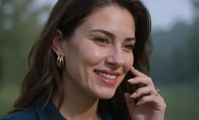Radiant Smile Portrait in Soft Sunlight