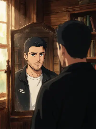 Cinematic Mirror Portrait with Ghibli Effect