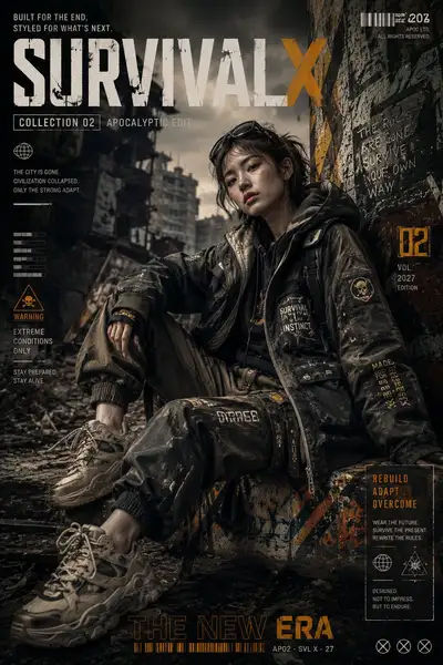 Post-Apocalyptic Editorial Fashion Poster