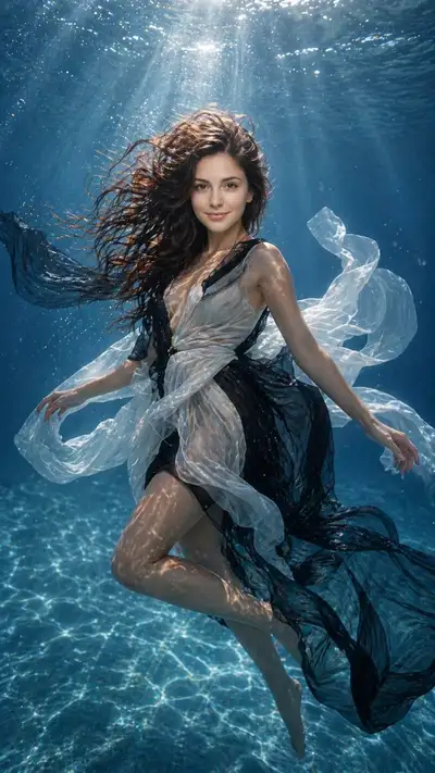 Cinematic Underwater Portrait