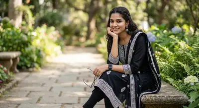 Cinematic Portrait of Indian Woman in Traditional Attire